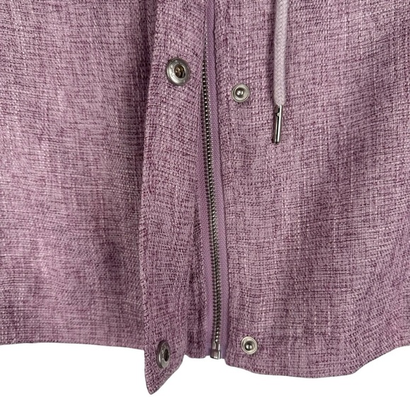 AVEC LES FILLES Lavender Cropped Lightweight Jacket Size XL Full zip Hoodie - Picture 4 of 12